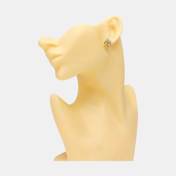 G Link Metal Gold Clip On Earrings