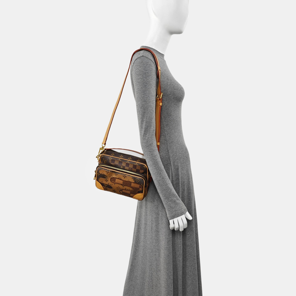 NIL Damier Ebene Coated Canvas Brown
