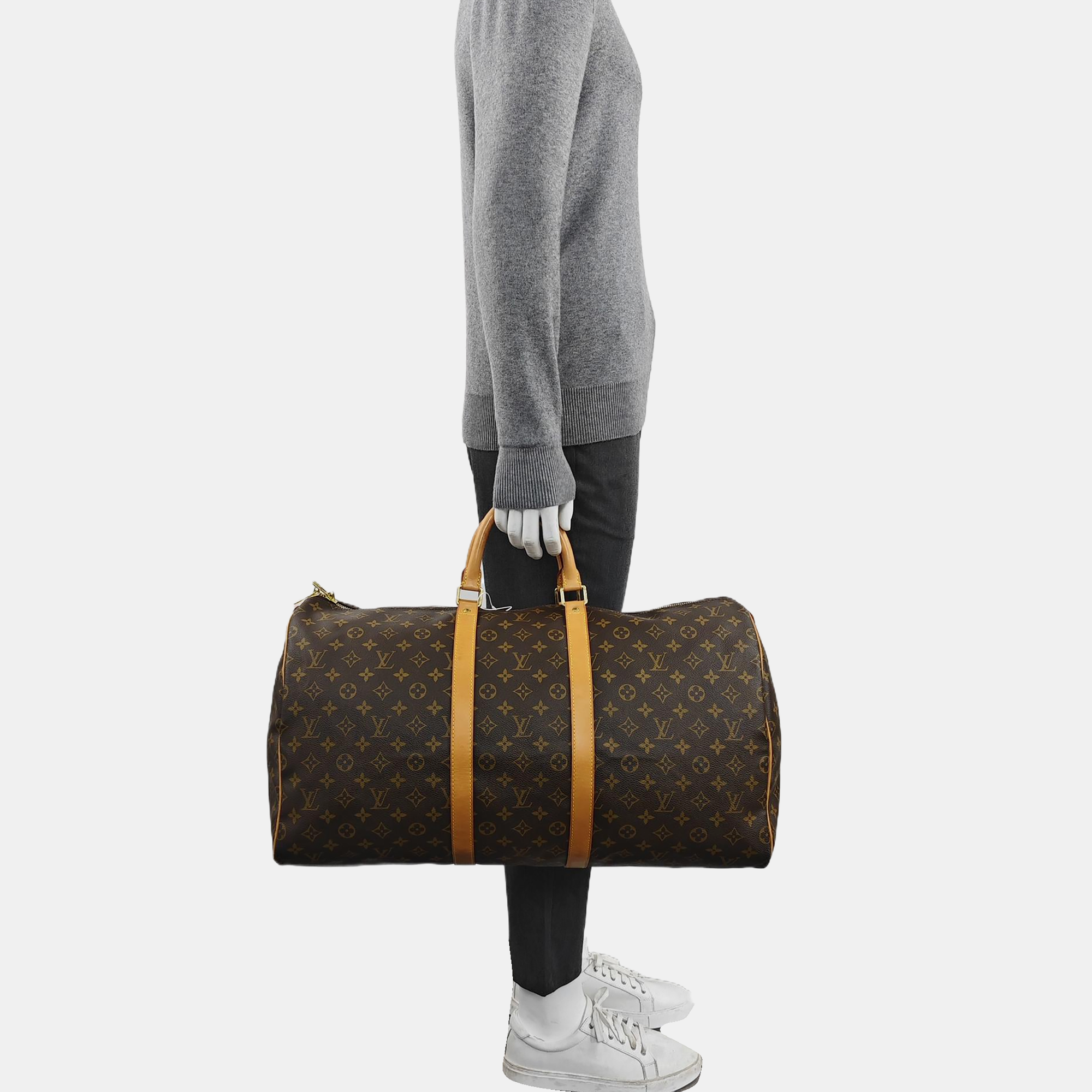 SAC SOUPLE 55 Monogram Coated Canvas Brown