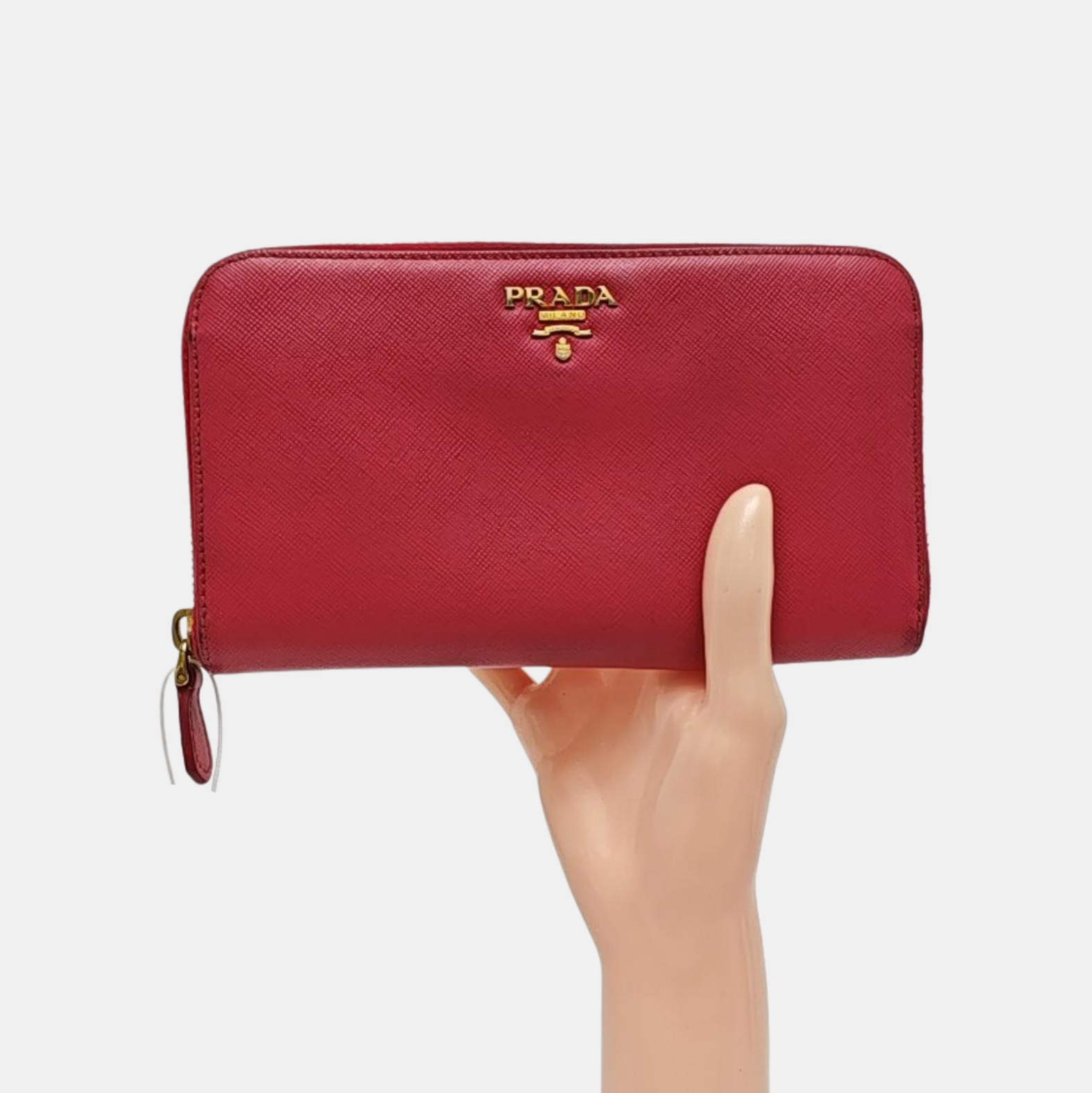 Zippy Wallet Saffiano Calfskin Red Wallet