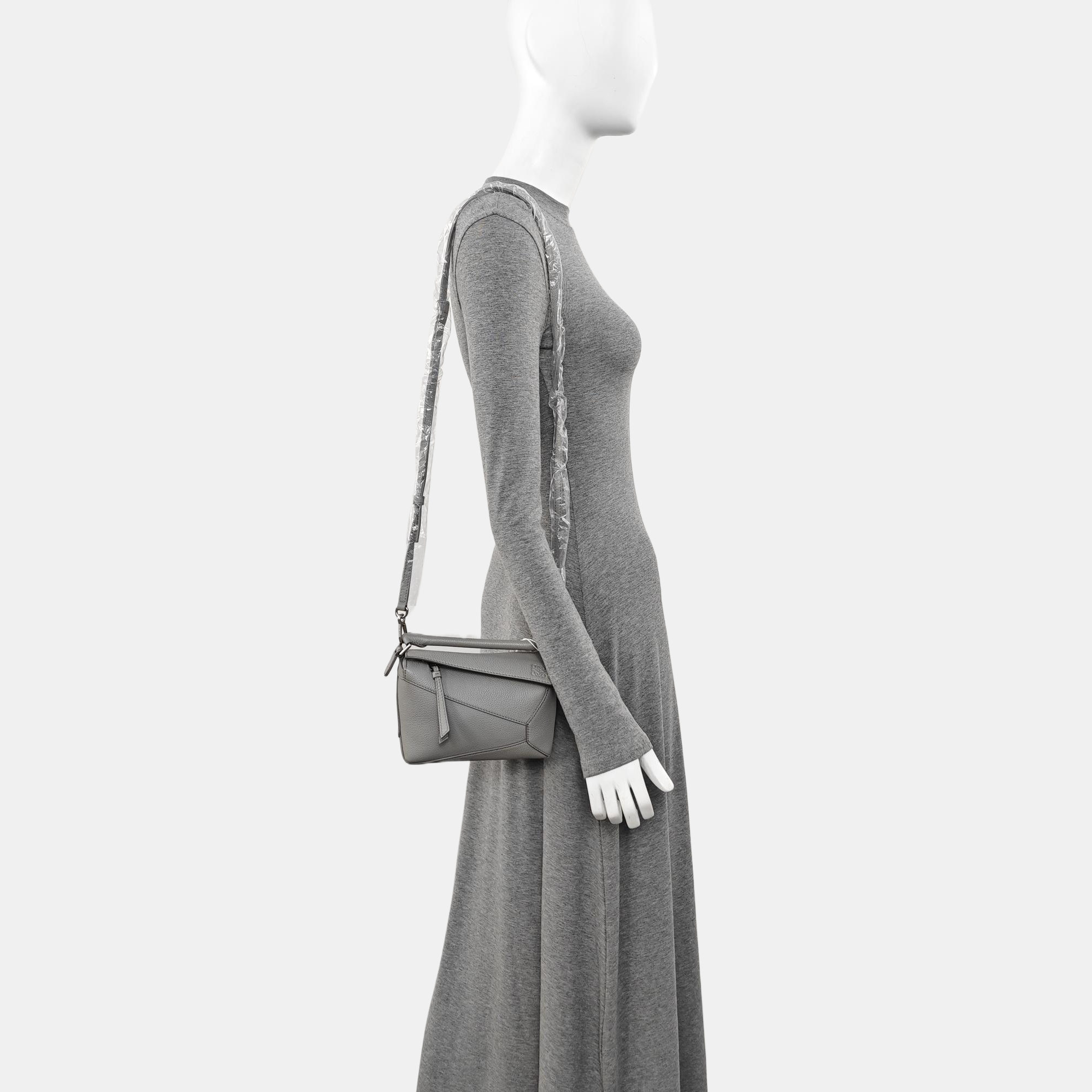 Puzzle Mini Calfskin Gray