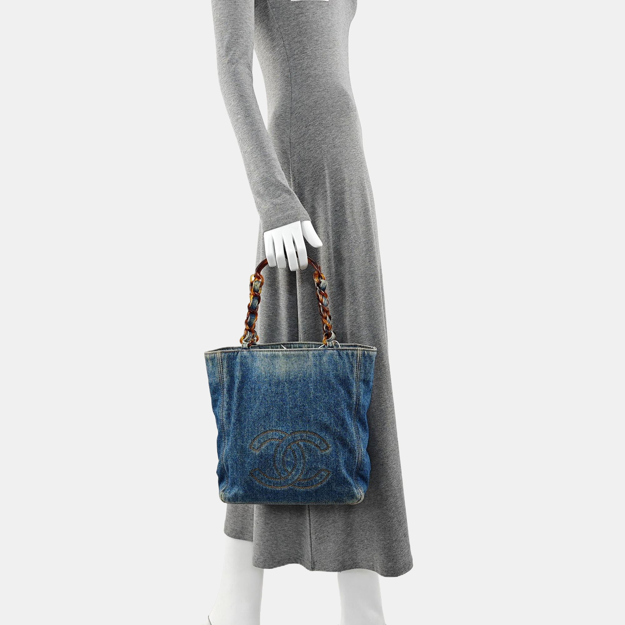 Denim Tote Bag Blue
