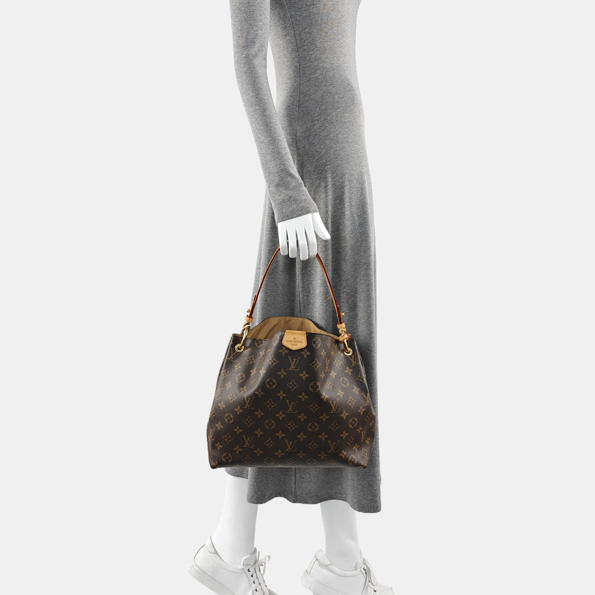 GRACEFUL TPM Monogram Coated Canvas Brown