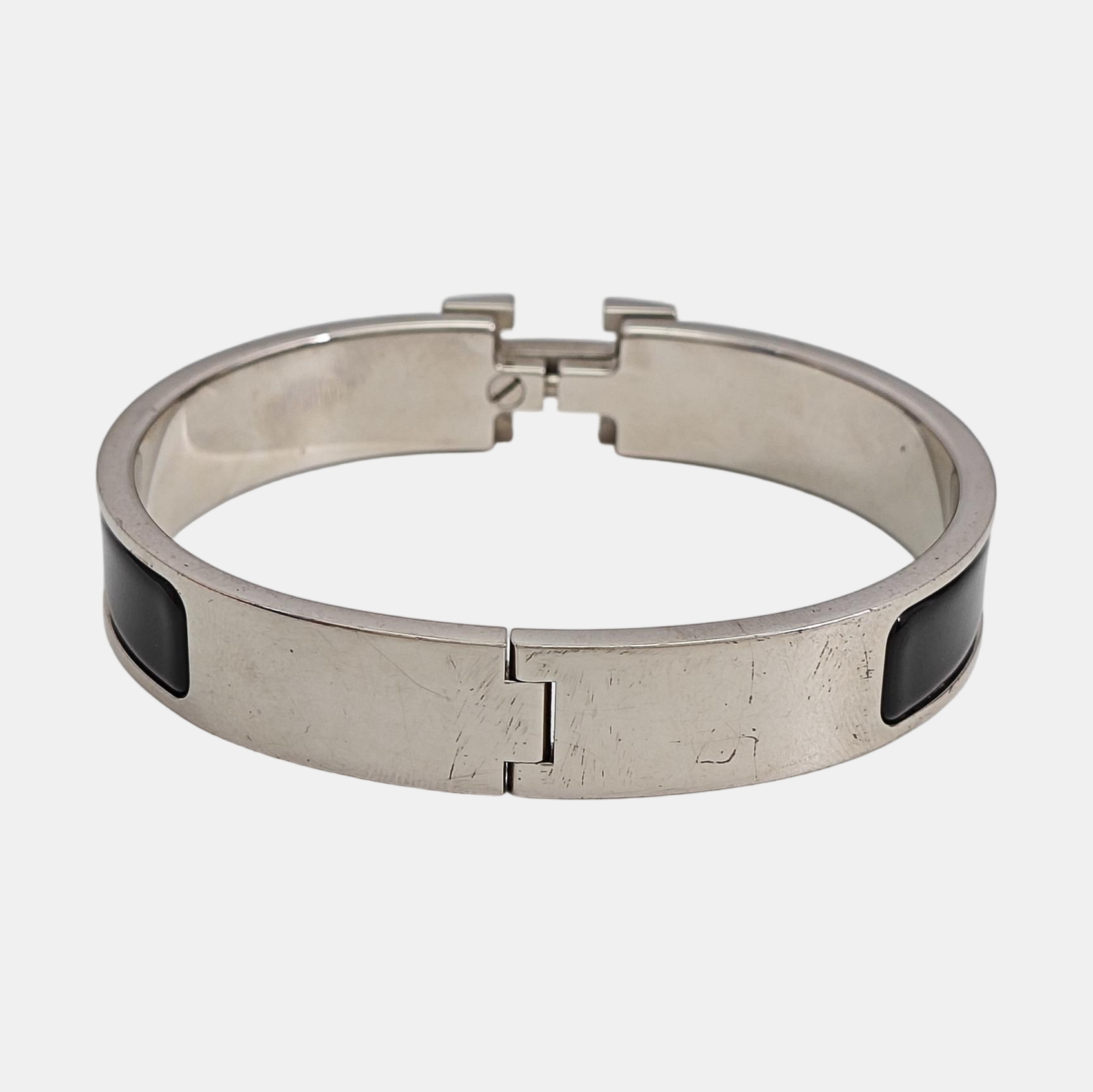 Clic Hh Metal Silver Bangle