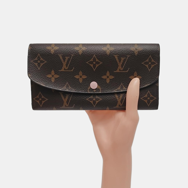 EMILIE Monogram Coated Canvas Brown Wallet