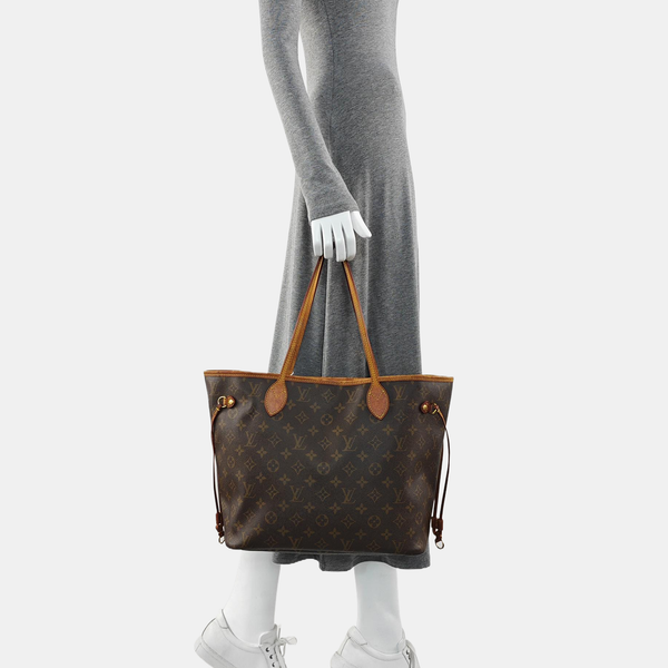 NEVERFULL MM Monogram Coated Canvas Brown