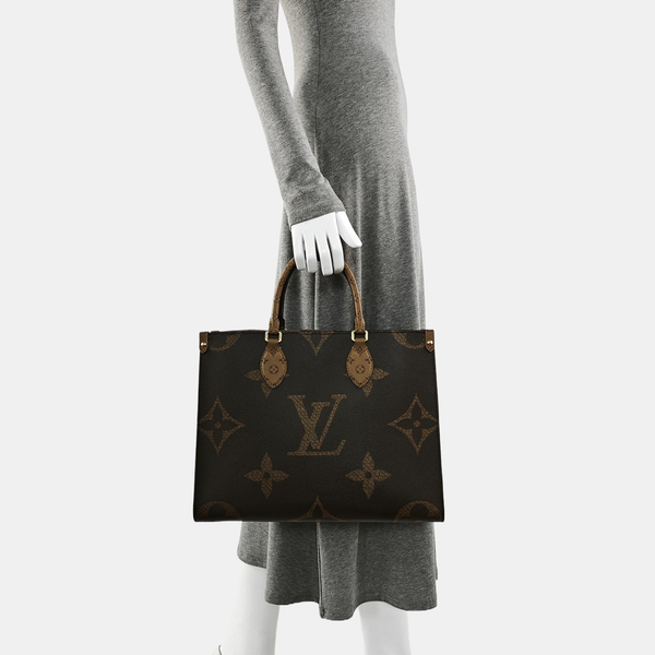 ONTHEGO MM Monogram Coated Canvas Brown
