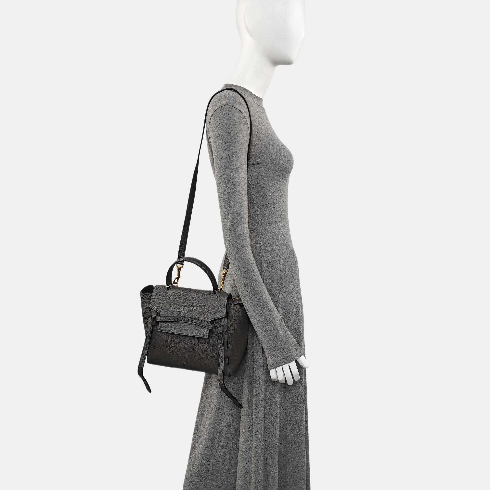 BELT Micro Calfskin Gray