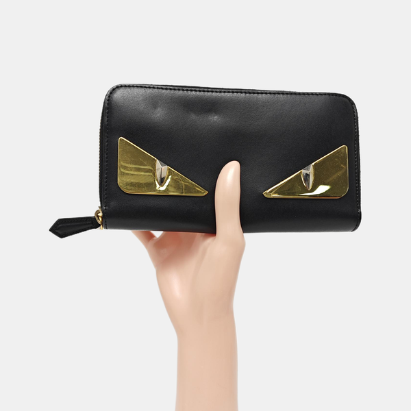 Monster Calfskin Black Wallet