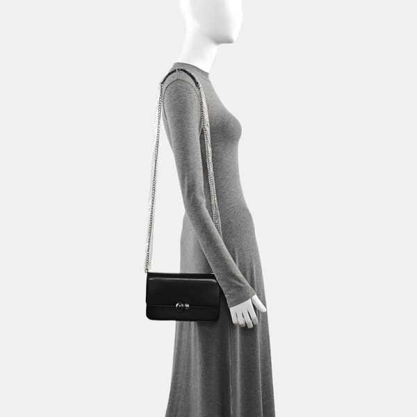 Leather Shoulder Bag Black