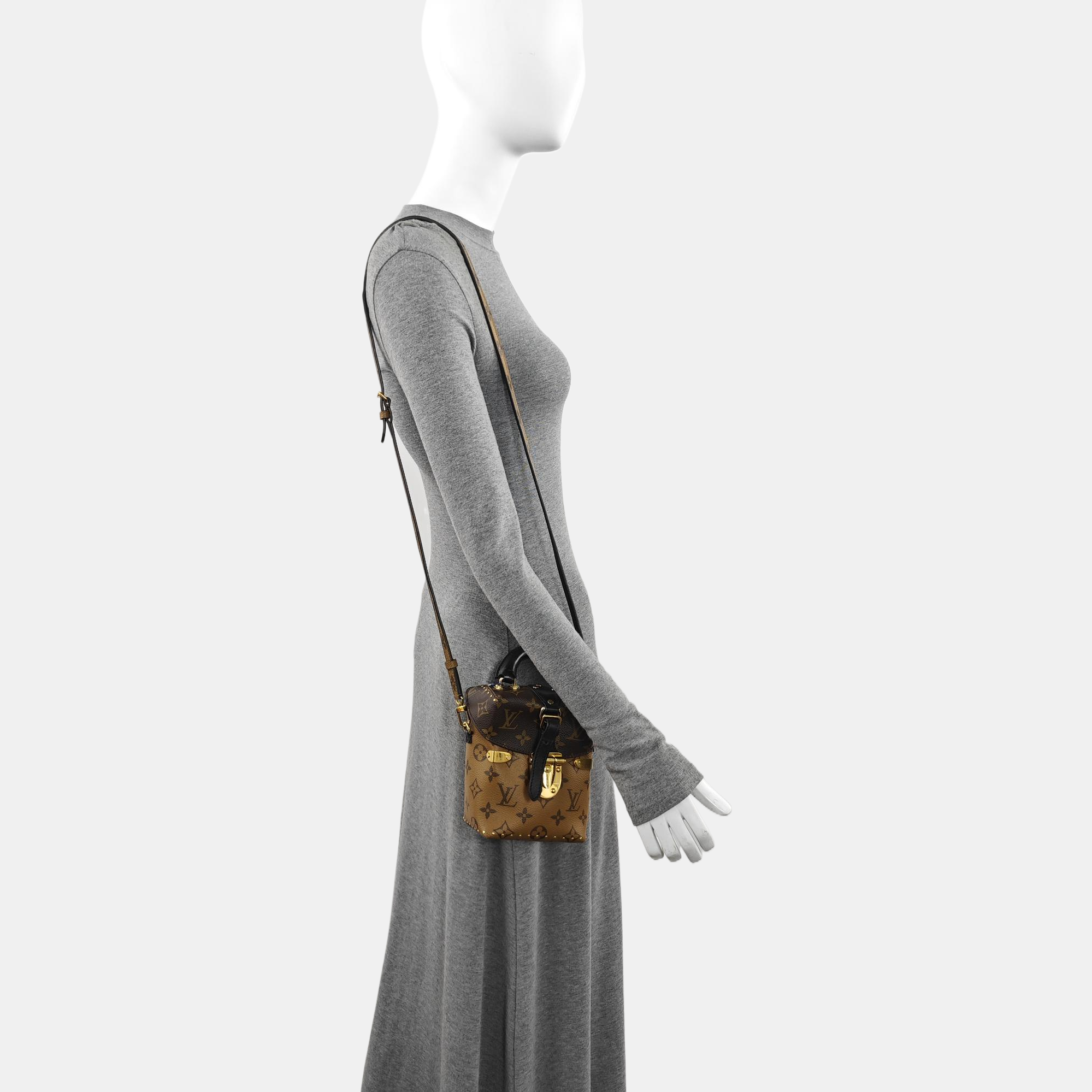 Monogram Coated Canvas Shoulder Bag Brown