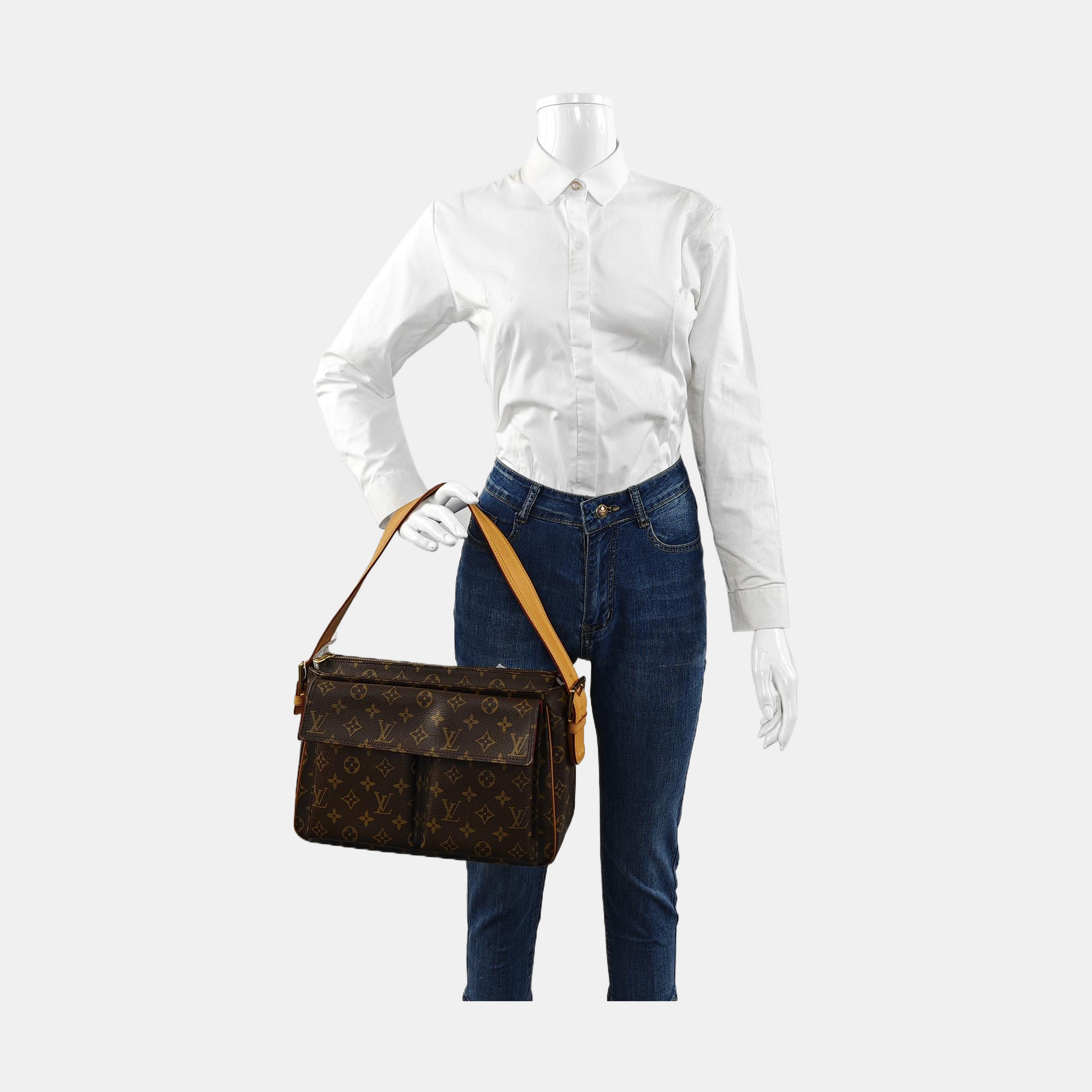 VIVA CITE Monogram Coated Canvas Brown