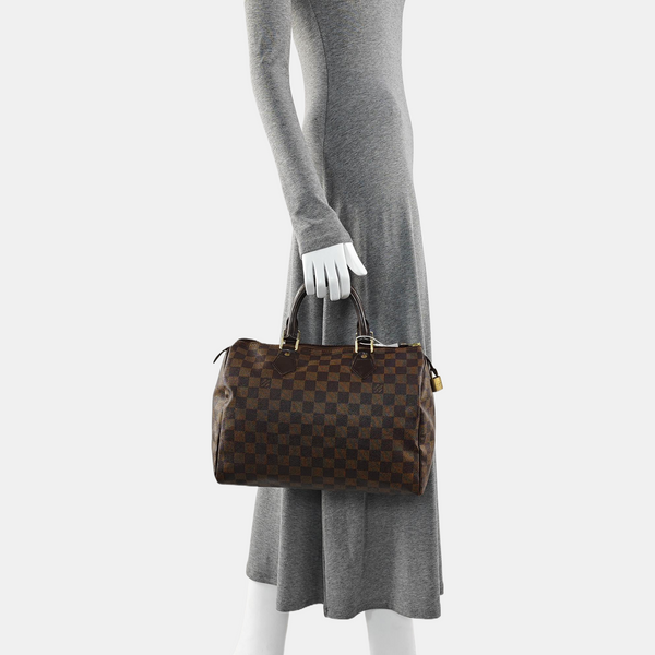 SPEEDY 30 Damier Ebene Coated Canvas Brown