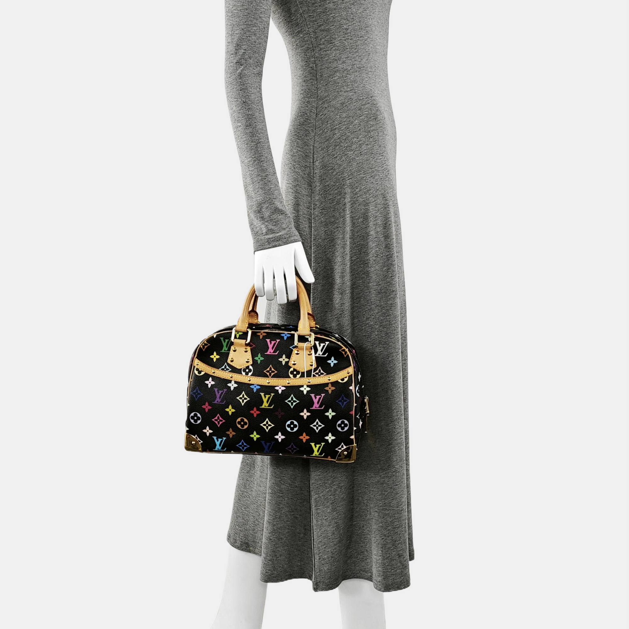 LV × TM Deauville Lona Monogram Revestida Negra