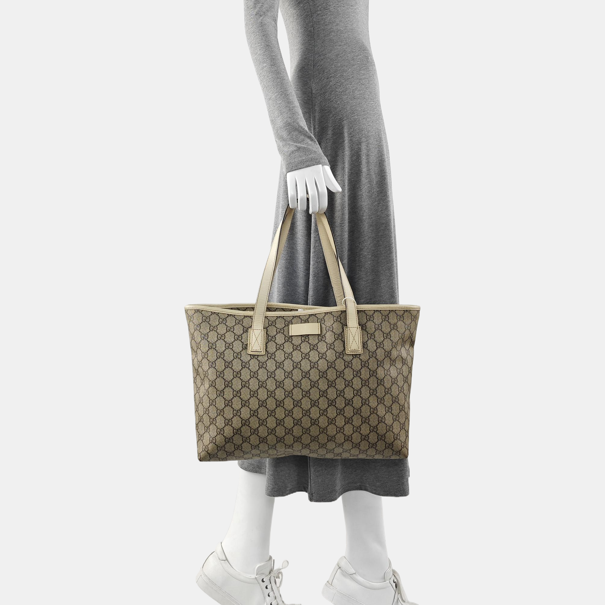 GG Imprime Monogram Coated Canvas Beige