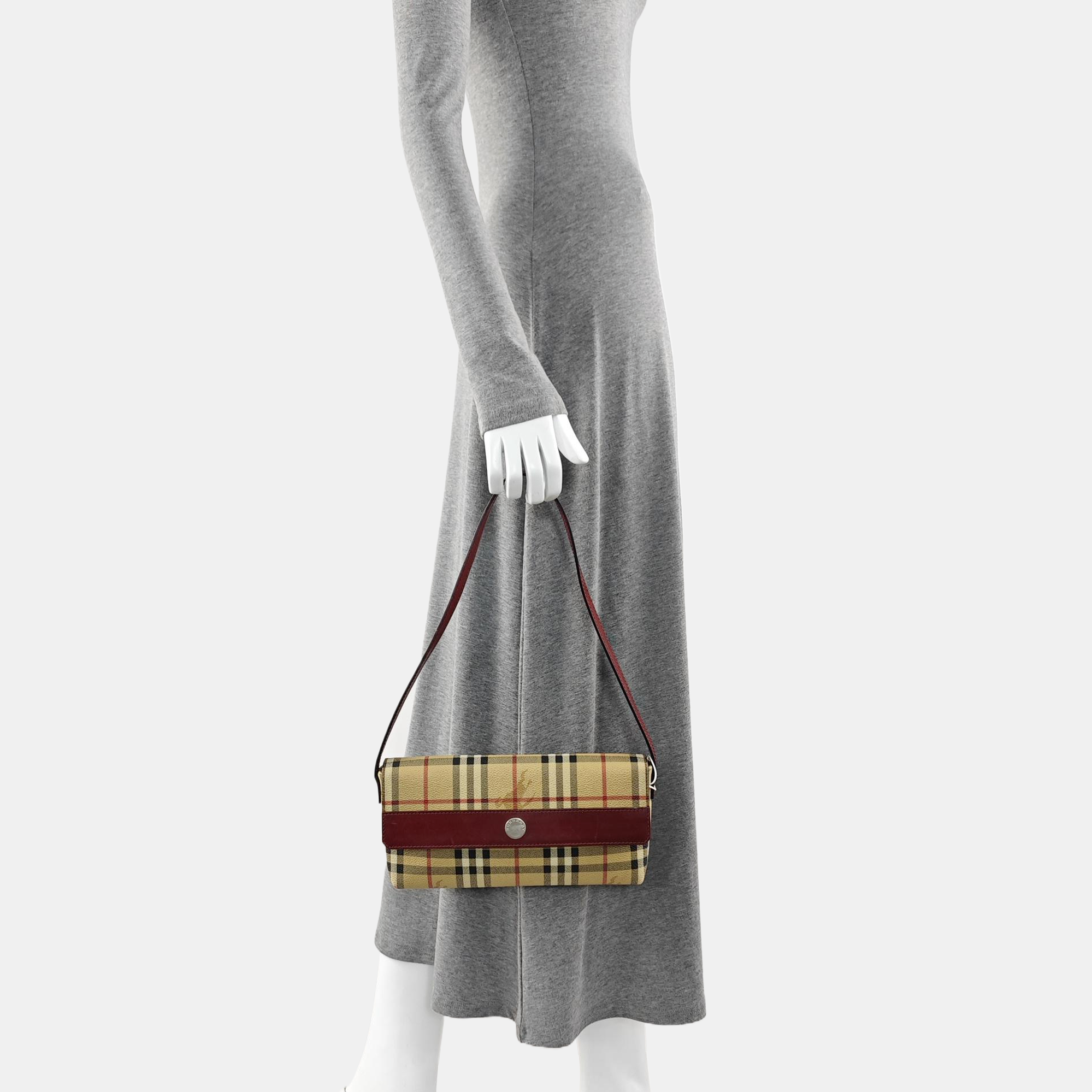 Coated Canvas Shoulder Bag Beige