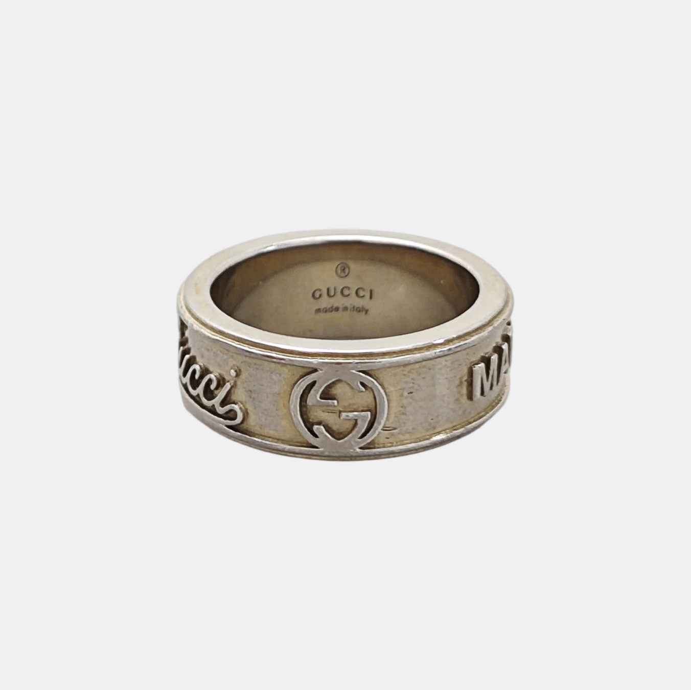 Interlocking G 925 Sterling Silver Ring HK 12
