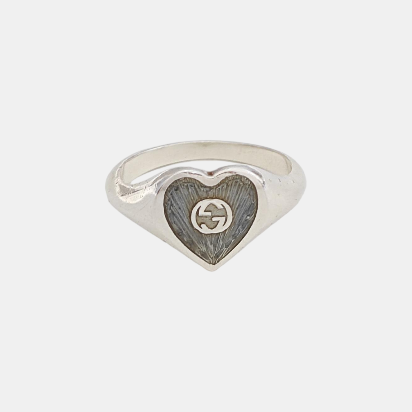 Interlocking G 925 Sterling Silver Ring HK 14