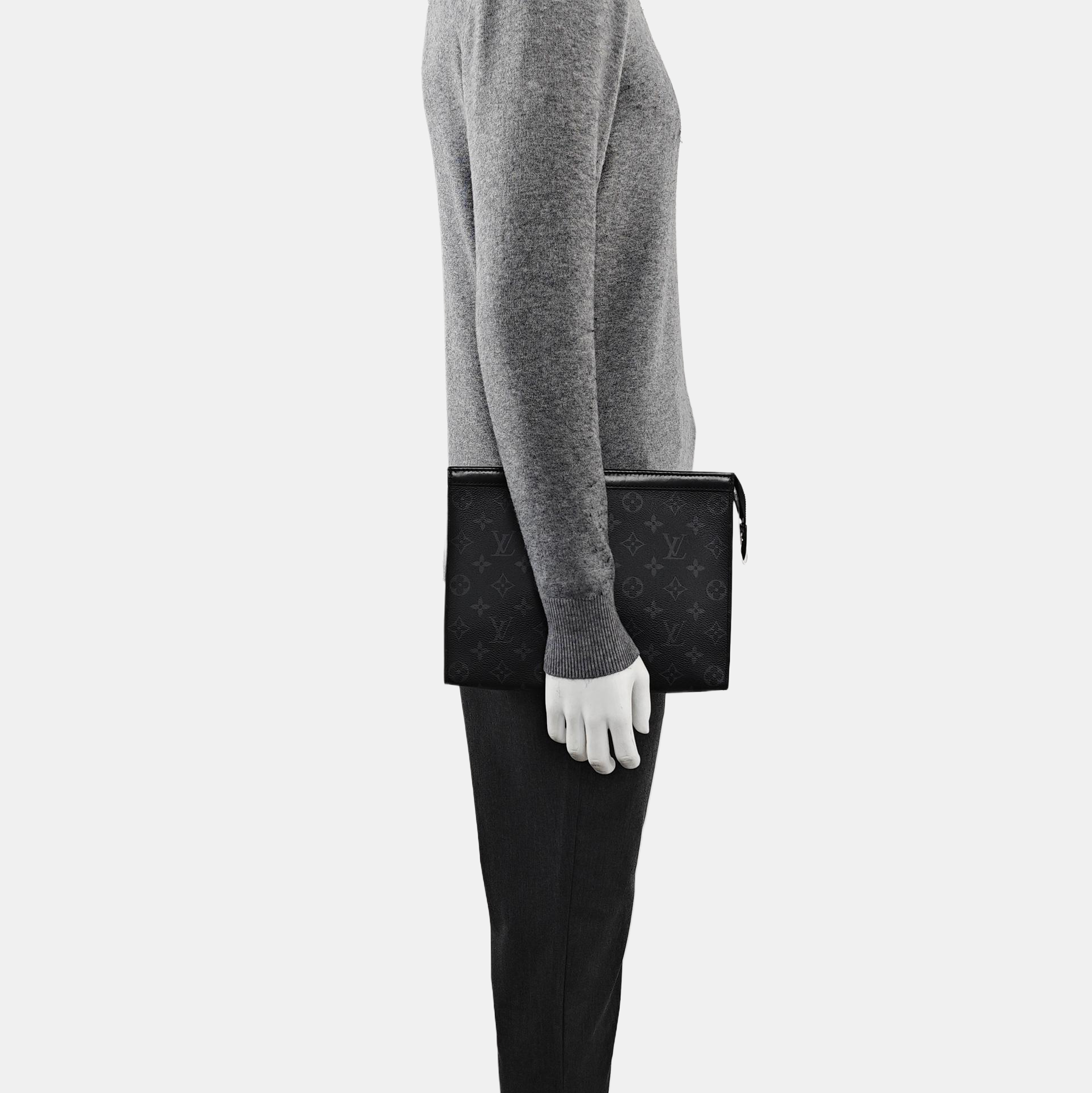 Pochette Voyag MM Monogram Coated Canvas Black