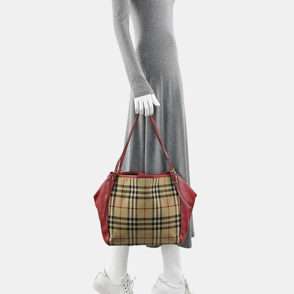 Coated Canvas Tote Bag Beige