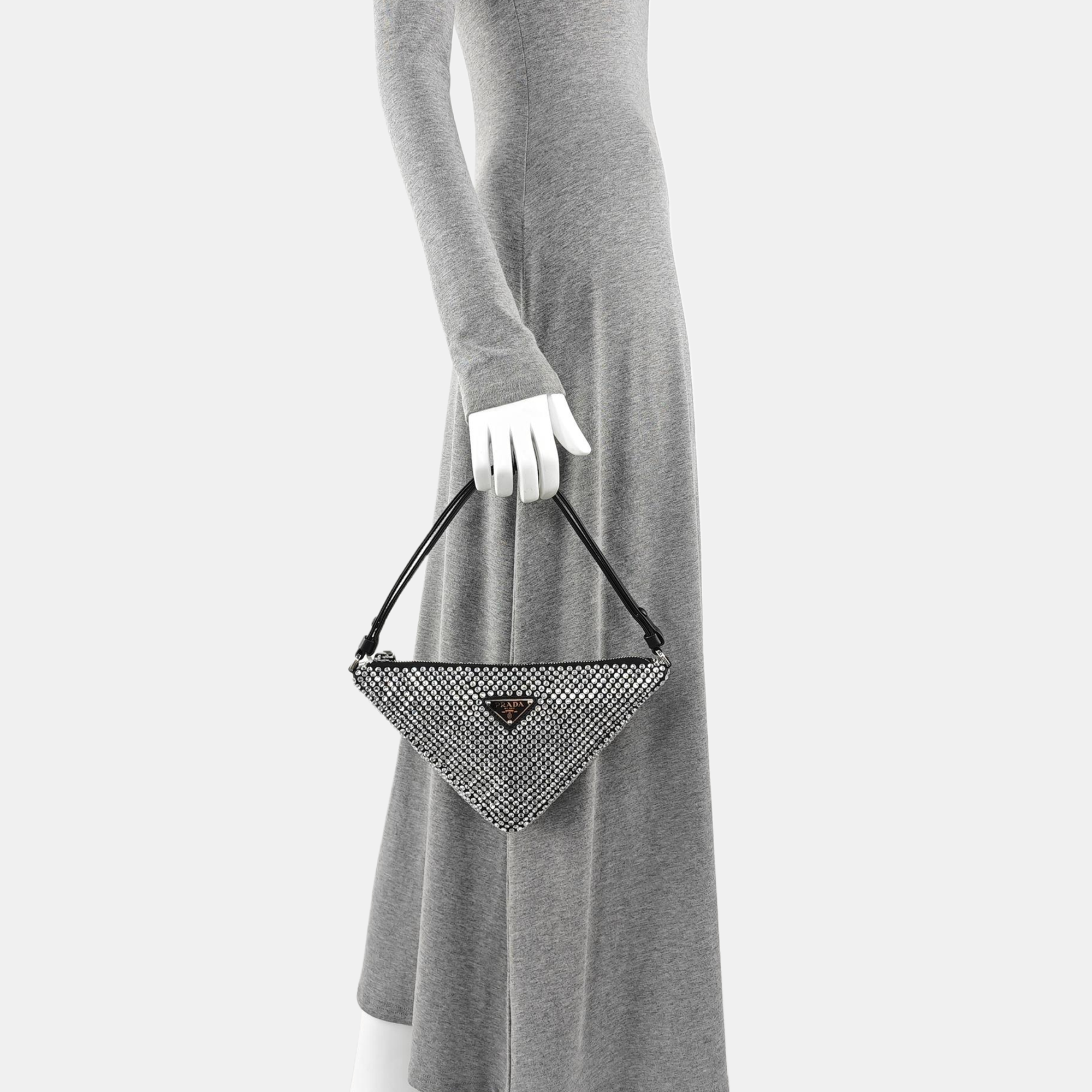 Special Material Top Handle Bag Silver