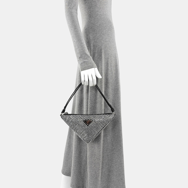 Special Material Top Handle Bag Silver