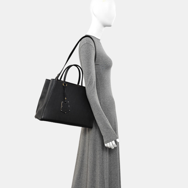 2 Jours Medium Calfskin Black
