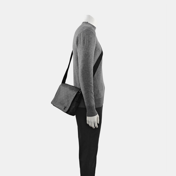 DISTRICT PM Monogram Coated Canvas Black