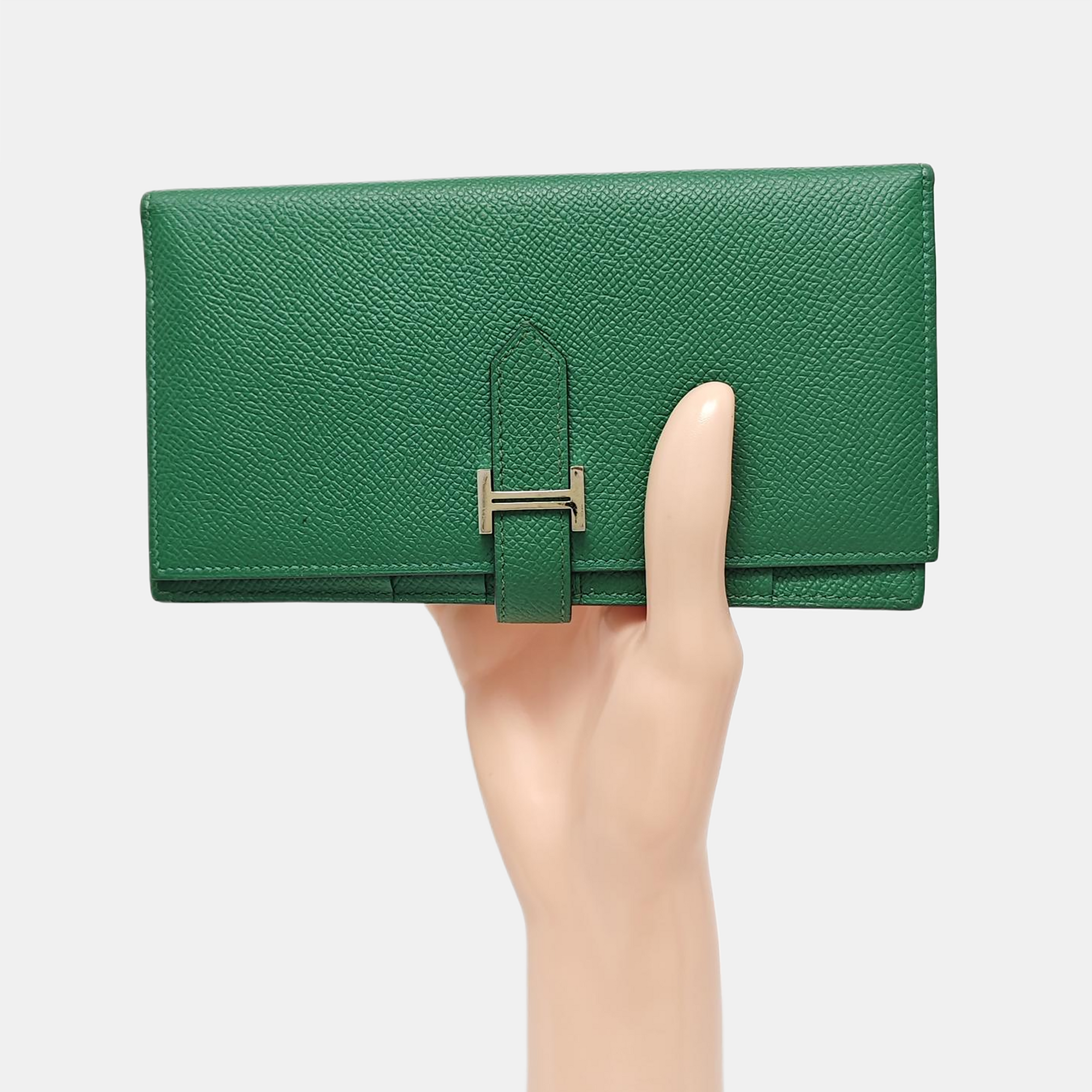 Bearn Medium Epsom Green Wallet