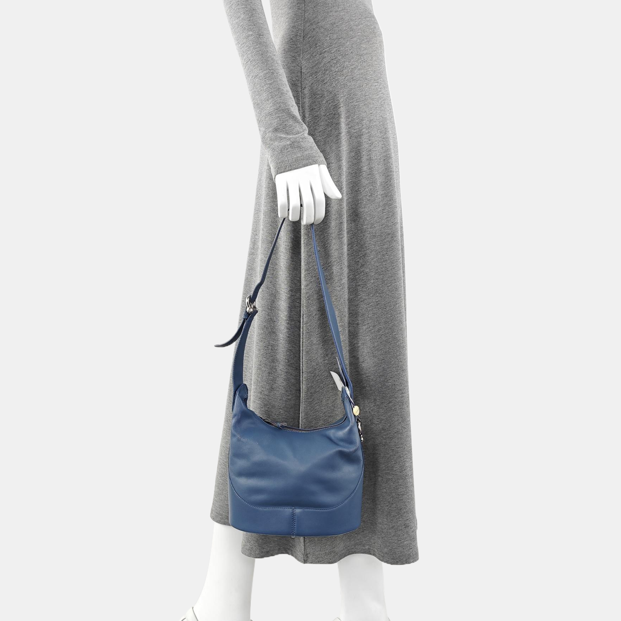 Calfskin Shoulder Bag Blue