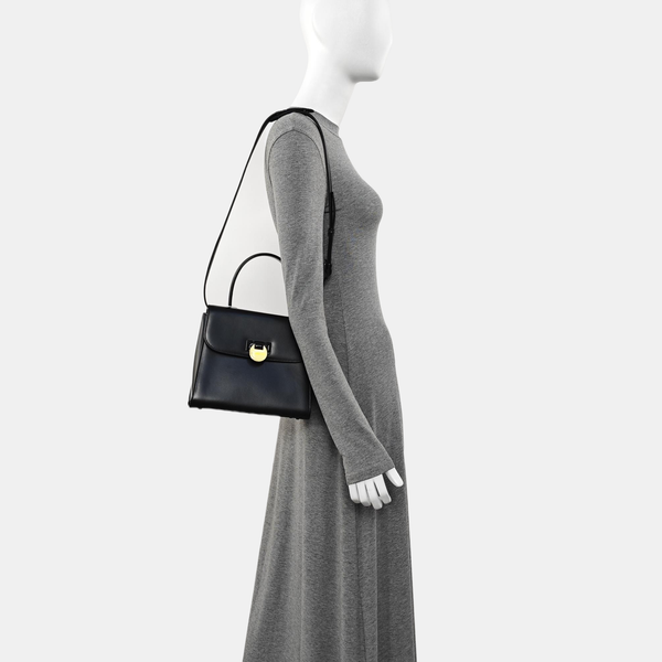 Calfskin Shoulder Bag Black