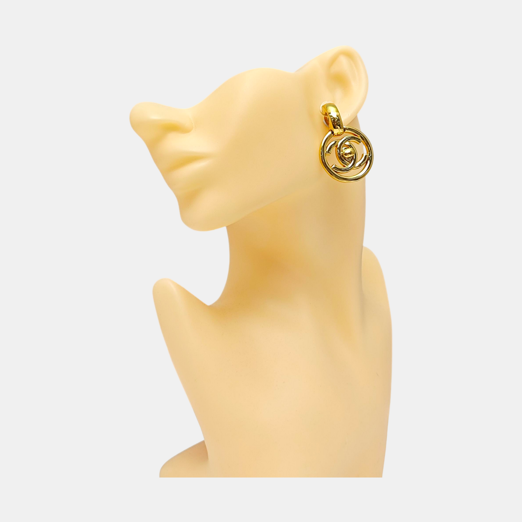 Metal Gold Clip On Earrings