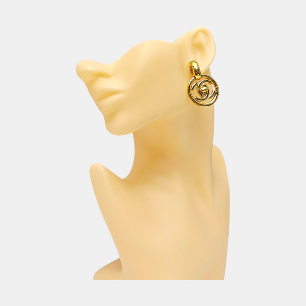 Metal Gold Clip On Earrings