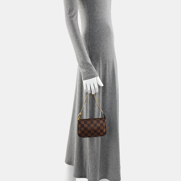 ACCESSOIRES Mini Damier Ebene Coated Canvas Brown