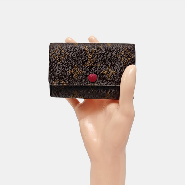 Monogram Coated Canvas Key Pouch Brown