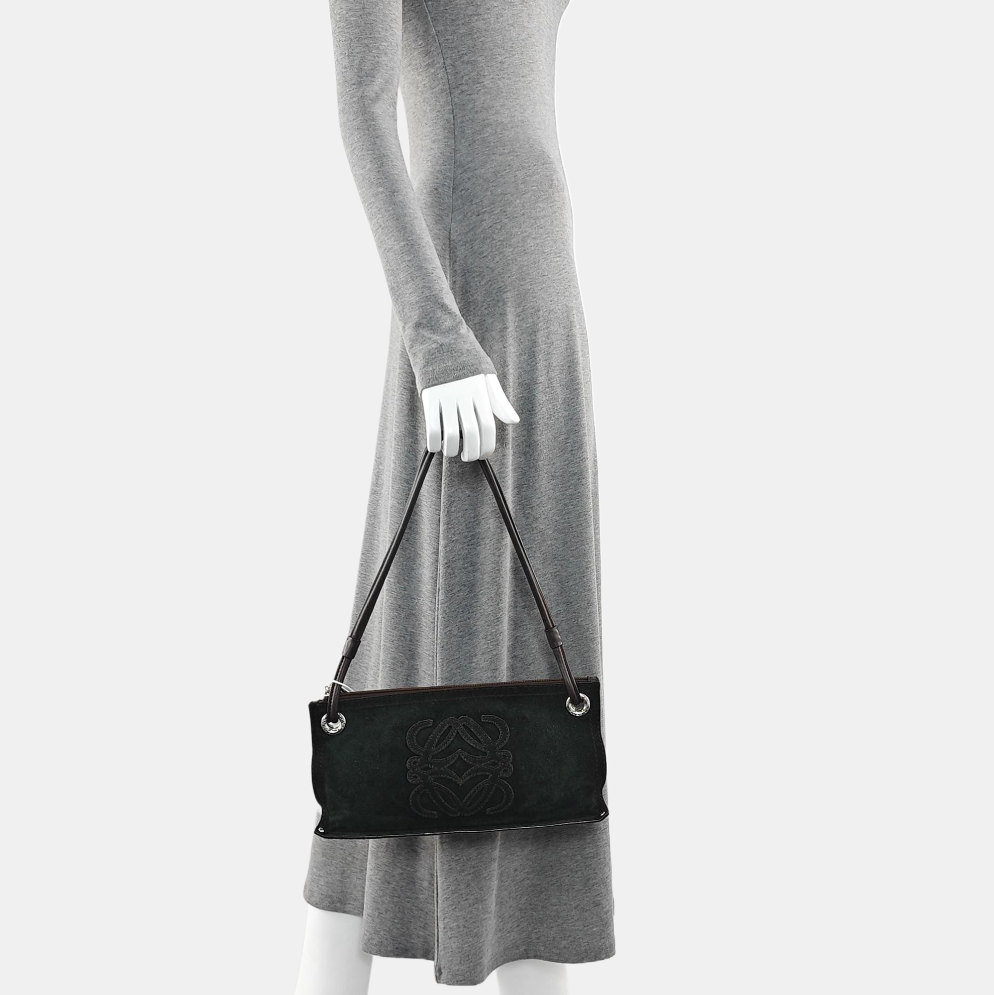 Suede Shoulder Bag Green