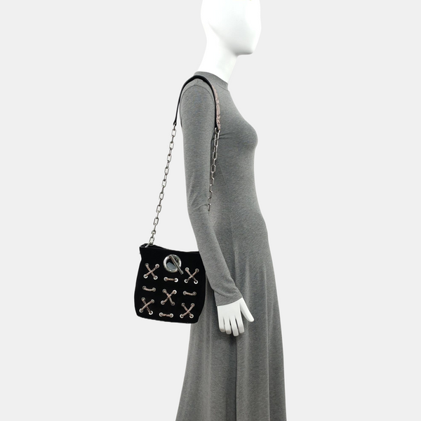 Suede Shoulder Bag Black