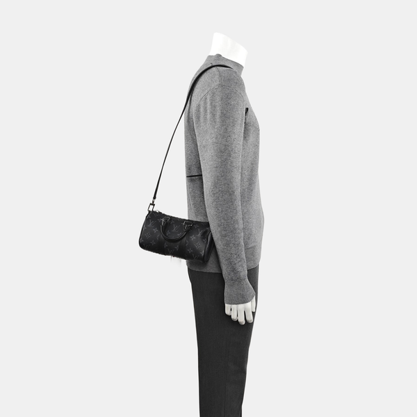 KEEPALL Mini Monogram Coated Canvas Black