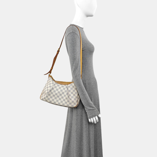 SIRACUSA PM Damier Azur Coated Canvas White