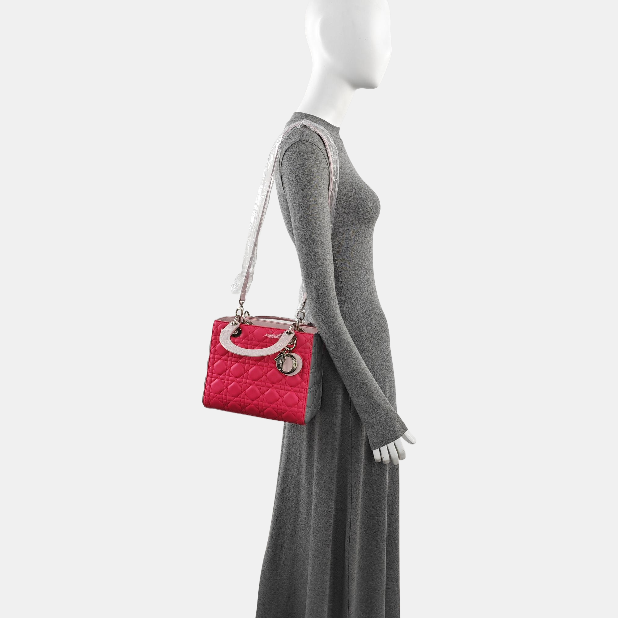 Lady Dior Medium Cannage Lambskin Red