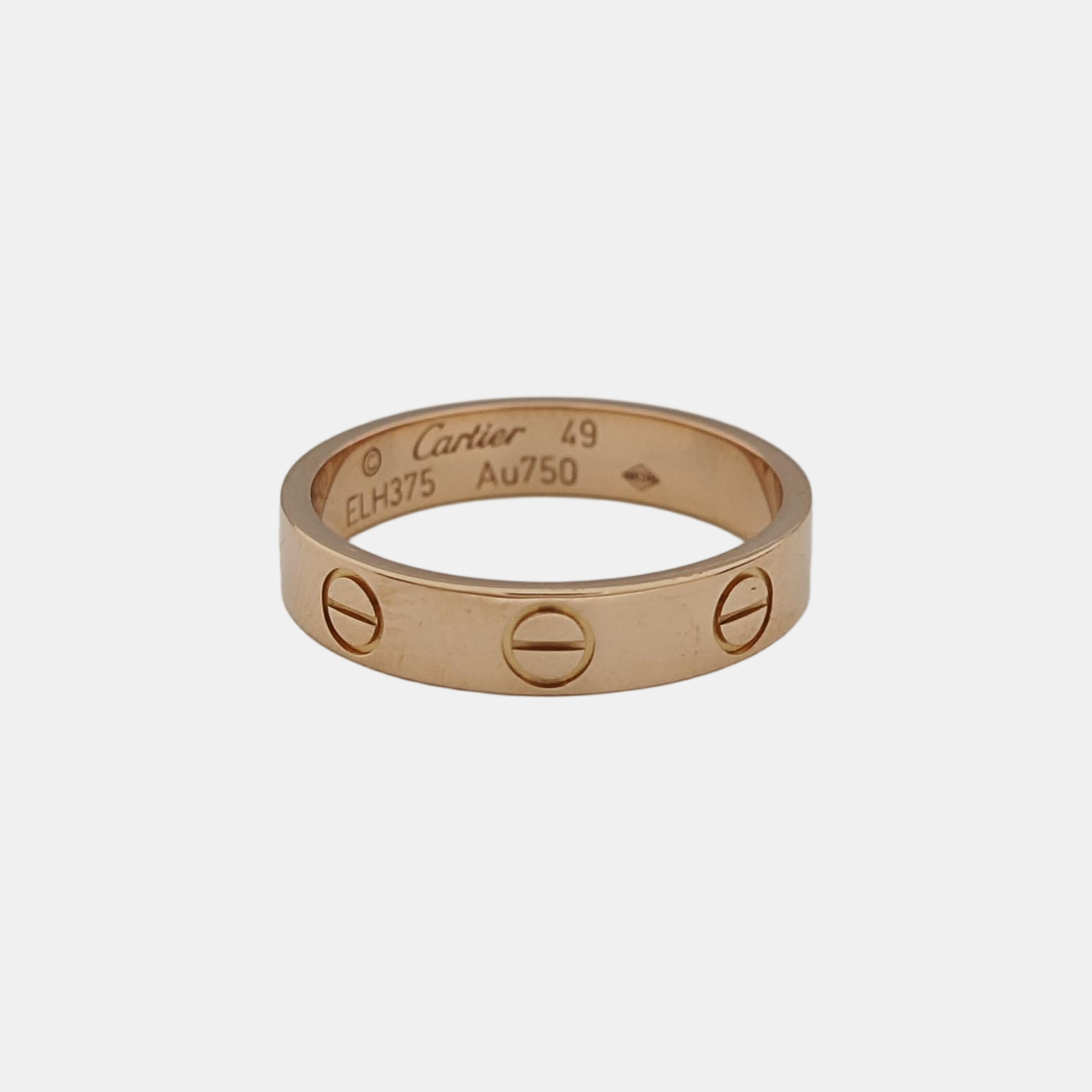 LOVE 18k Rose Gold Ring EU 49