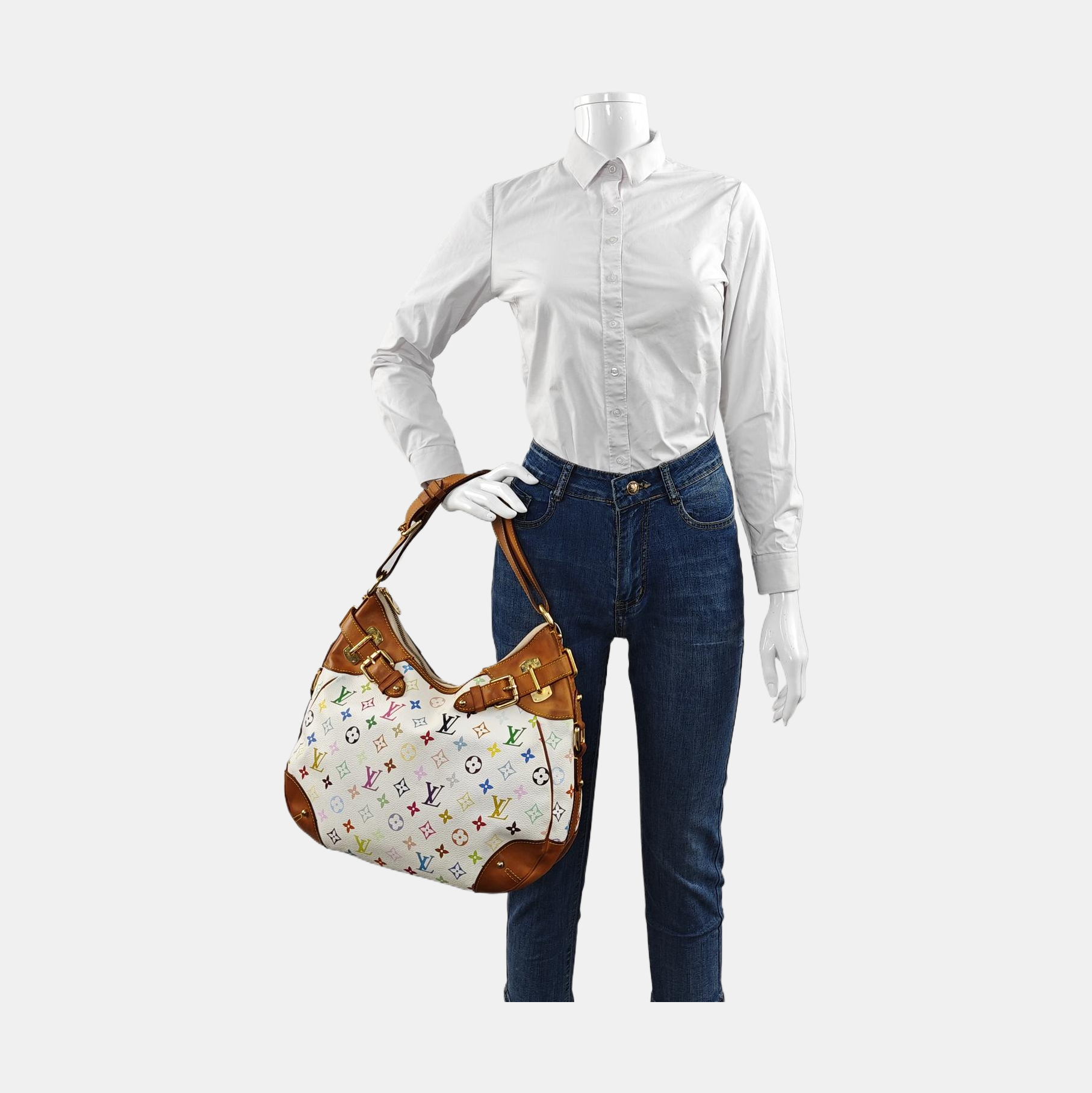 LV × TM GRETA Monogram Coated Canvas White