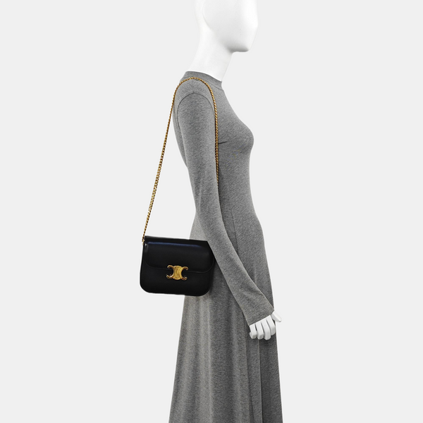TRIOMPHE Medium Calfskin Black