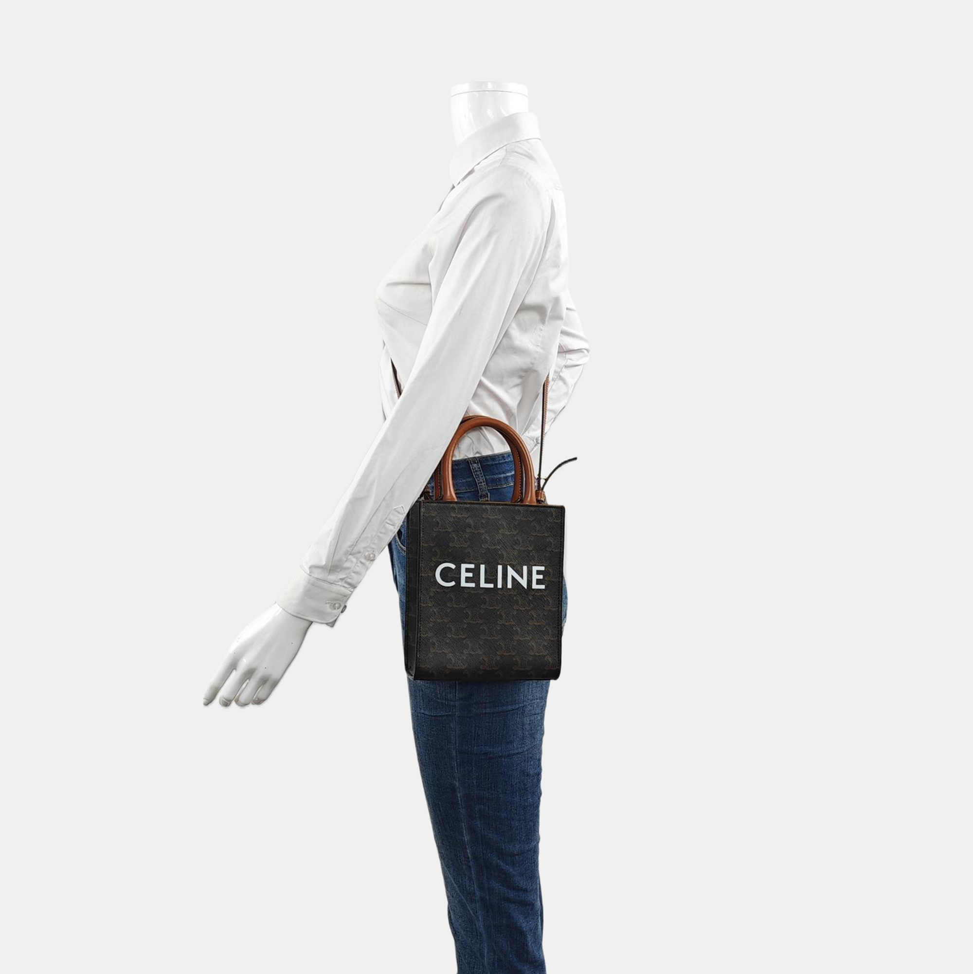 CABAS CELINE Mini Coated Canvas Brown