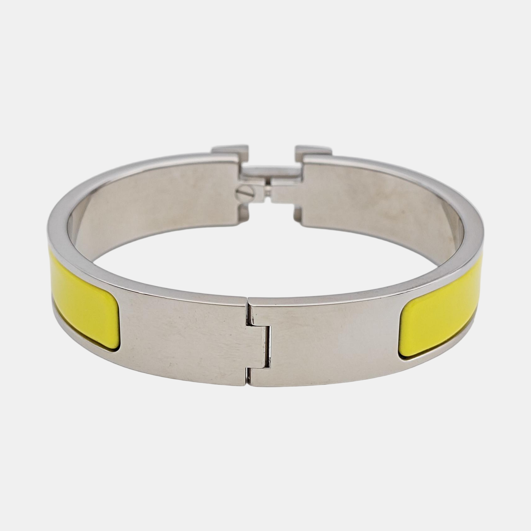 Clic H Metal Silver Bangle