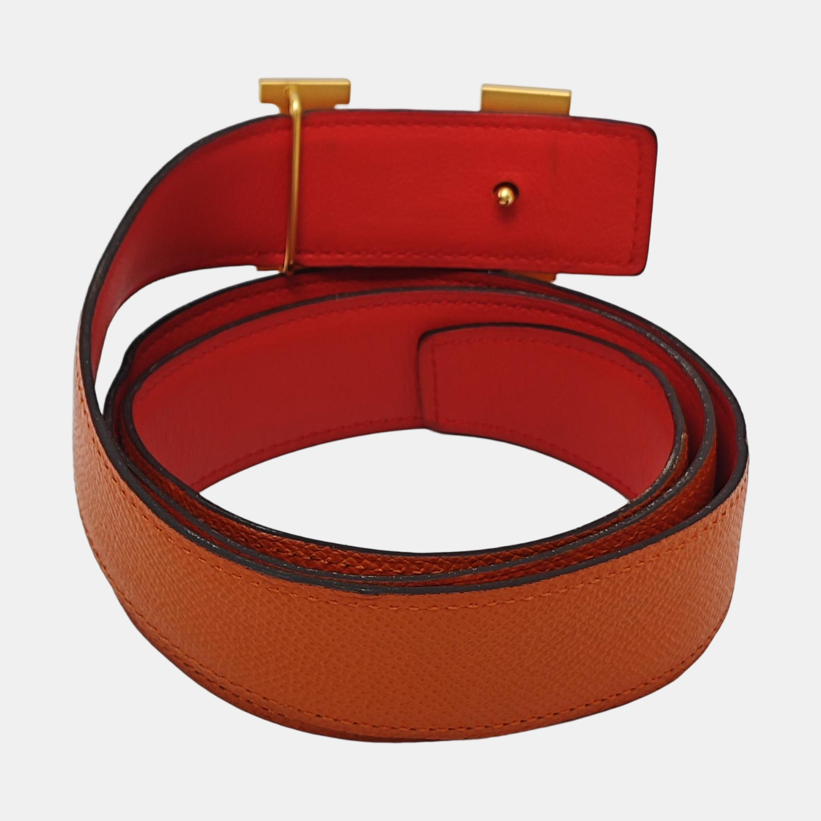 Leather Belt Orange