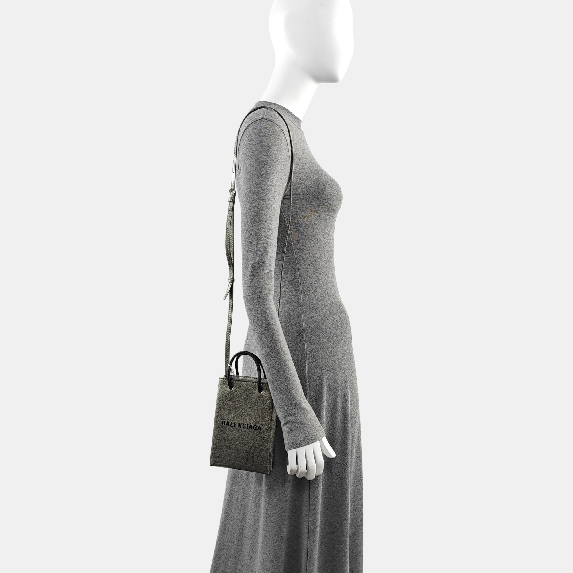 Shopping Bag Mini Special Material Gray
