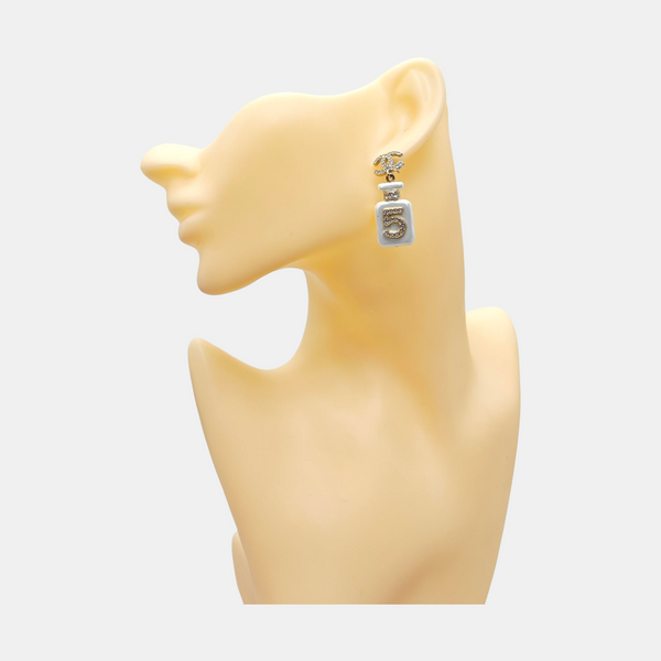 Metal White Stud Earrings