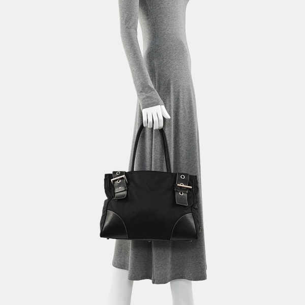 Nylon Tote Bag Black