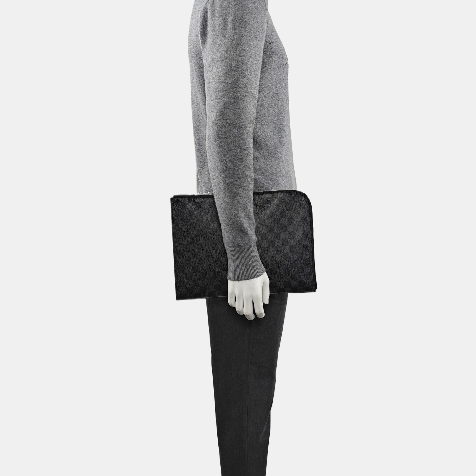JOUR GM Damier Graphite Coated Canvas Gray